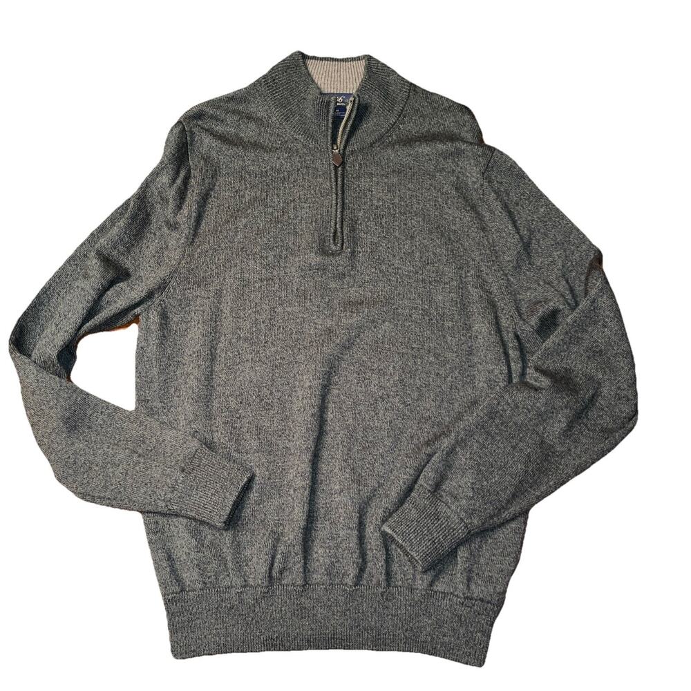 Brooks Brothers Gray Half-Zip Sweater
